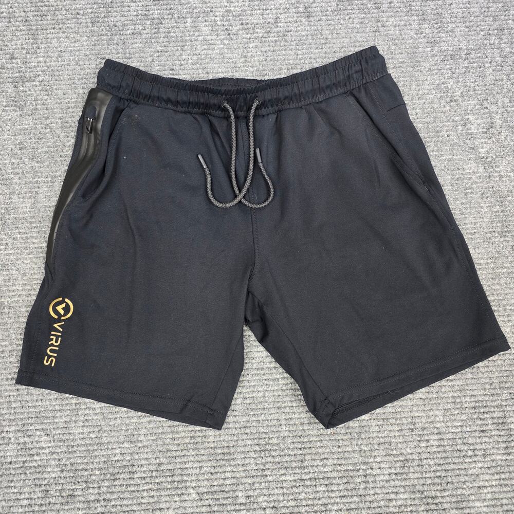 VIRUS Men's IconX 2 Performance Shorts Black Gold Size S Small 28" Waist Gym Run